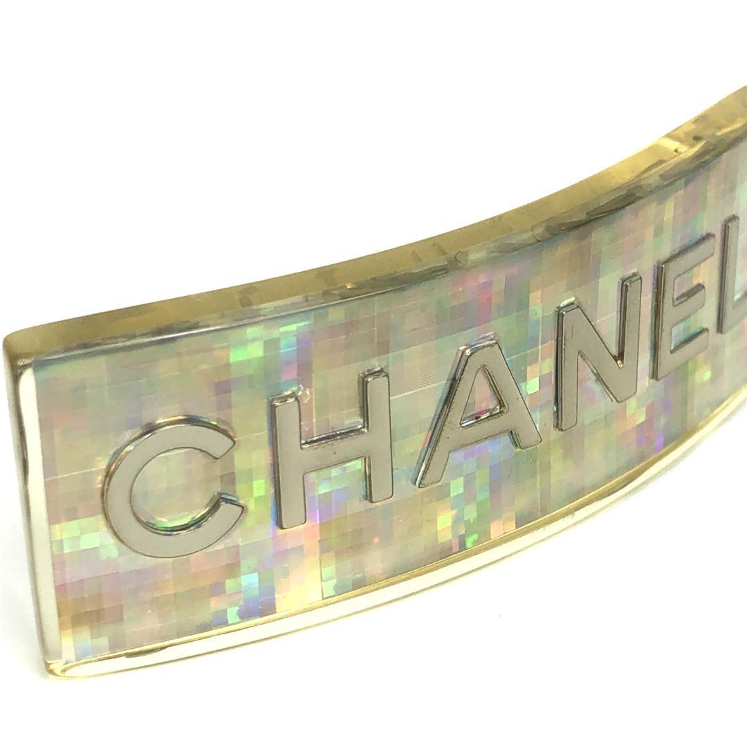 6F021/シャネル/バレッタ/髪留め/ヘアクリップ/ココマーク/ホログラム
