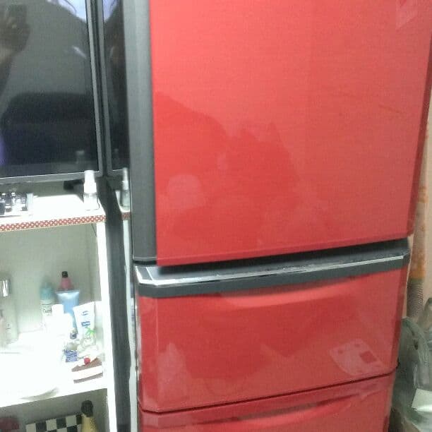 SHARP 冷蔵庫 3ドア 赤 RED