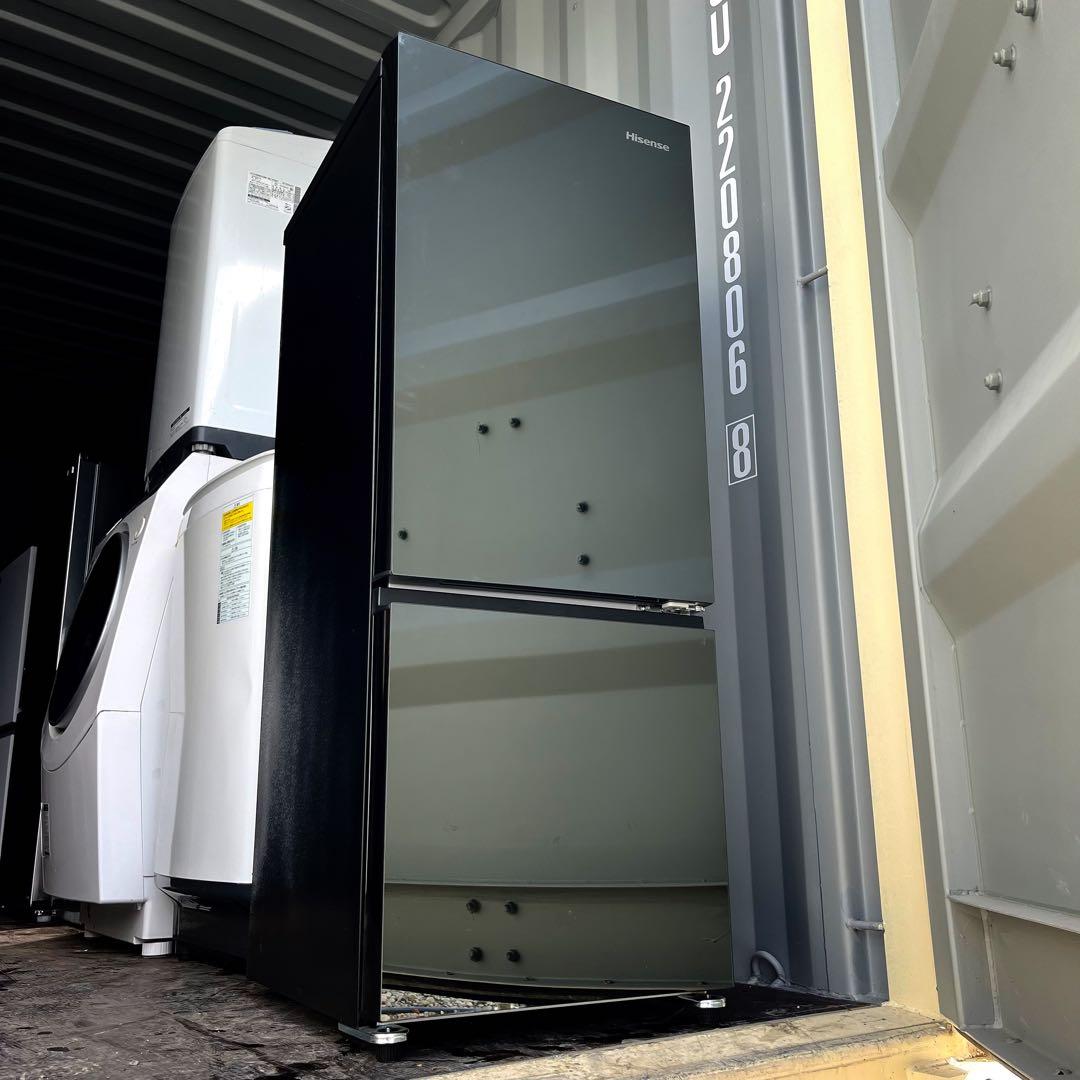 305取付無料！2024年製 クリスタルミラーおしゃれデザイン冷蔵庫！