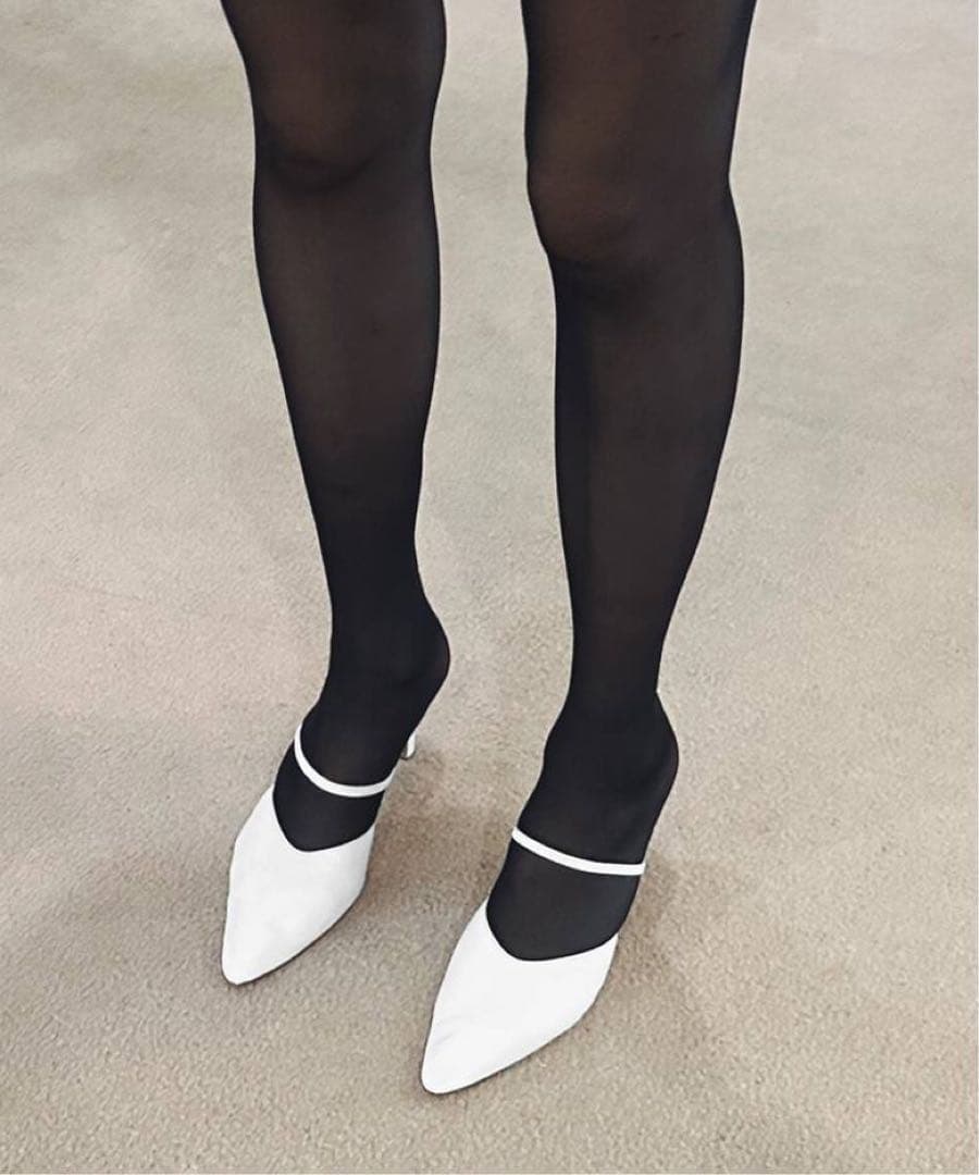 edit for lulu abc ポインテッドトゥ ミュール（ホワイト）