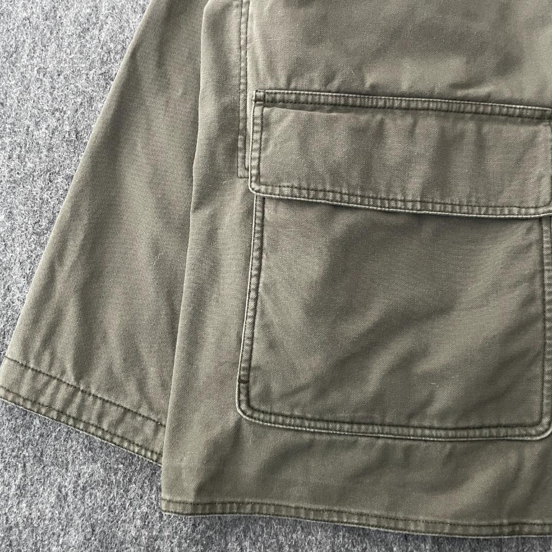 WOOLRICH　カバーオールジャケット　ハンティング　レザーカラー切替　裏ボア