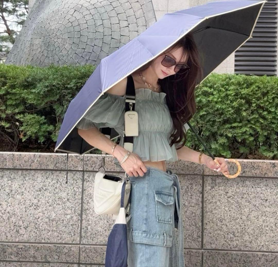 成瀬愛里　しぃちゃん　完全遮光　晴雨兼用　日傘　ネイビー