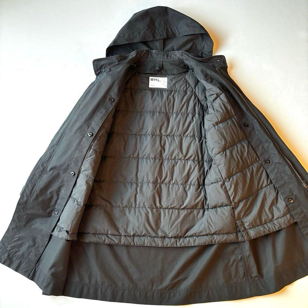 MHL. モッズコート フーディ　ダウンライナー付き　3way ブラック