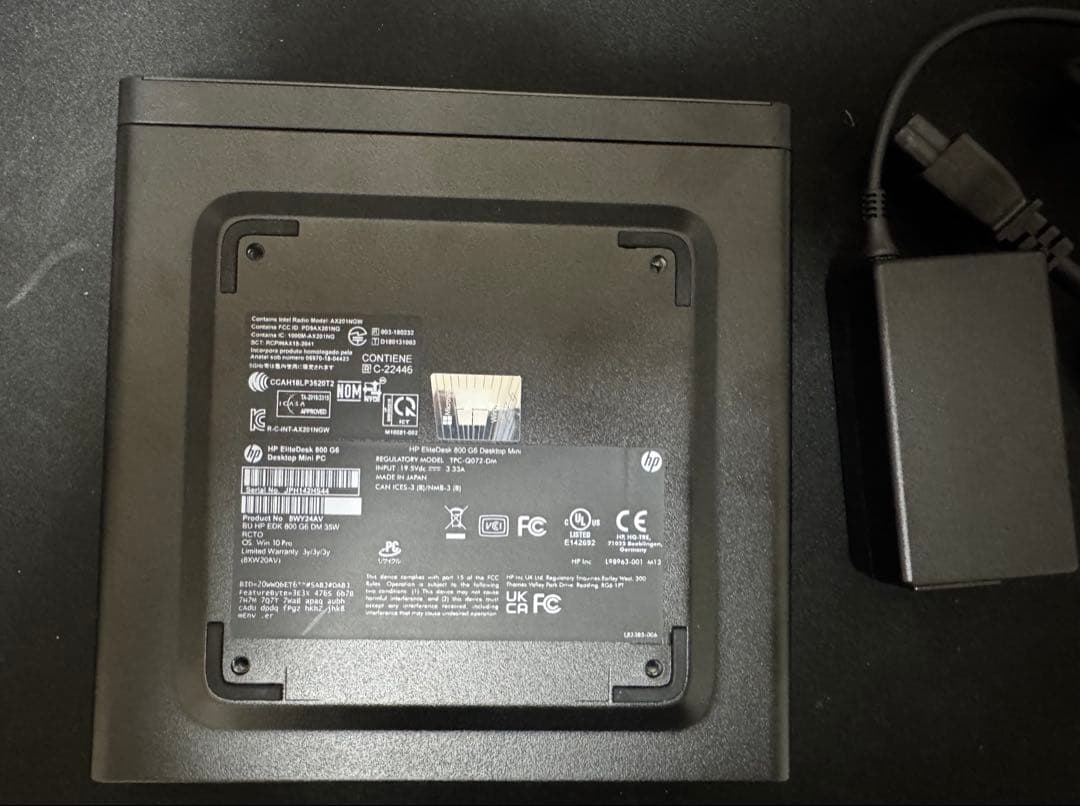 ミニPC EliteDesk800 G6 Mini Core i3 10100T 16GB