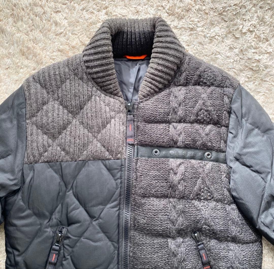 極美品✨ディーゼル ダウンジャケット K-BOOMS ニット切替 M相当