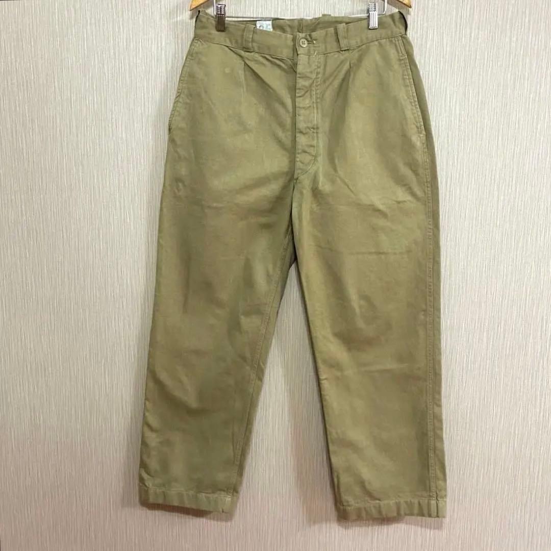 フランス軍　M52後期　オリジナル　カーキ チノパン サイズ35 33インチ相当
