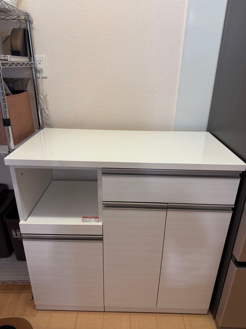 《本日削除》ホワイト レンジ台 コンパクトサイズ