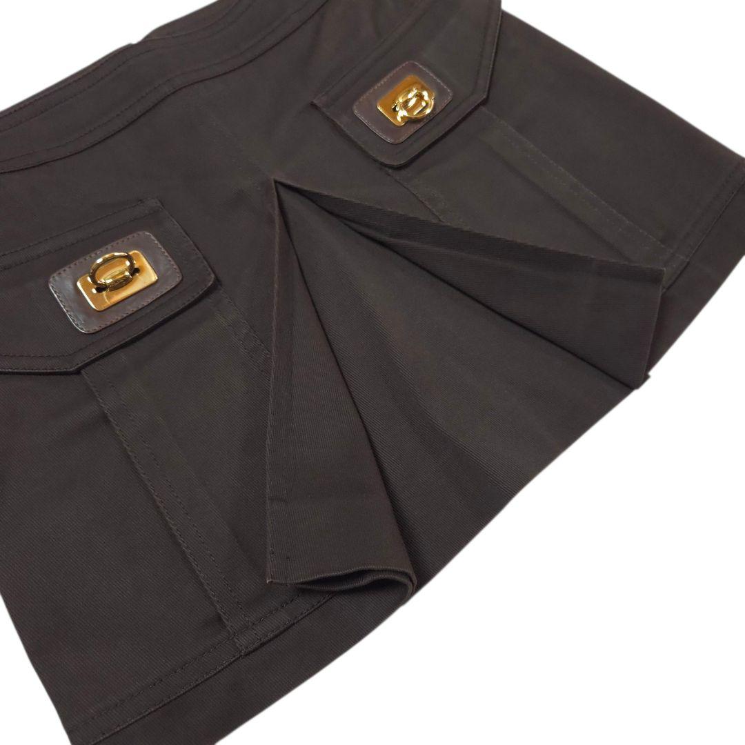 スカート GUCCI Dark Brown Mini Skirt 40