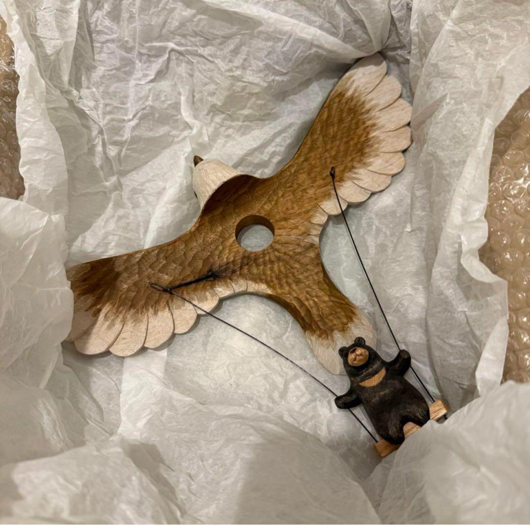 新品未使用品 KIYATA キヤタ　鳥飛行機ランプ　熊　手紙舎