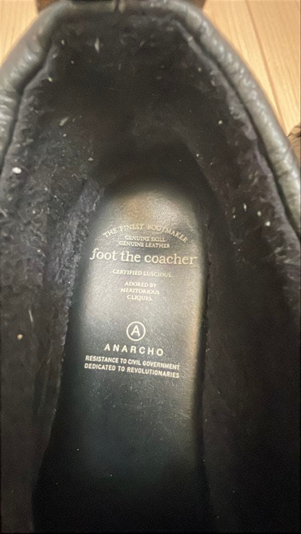 foot the coacher ANARCHO 黒 スリッポン