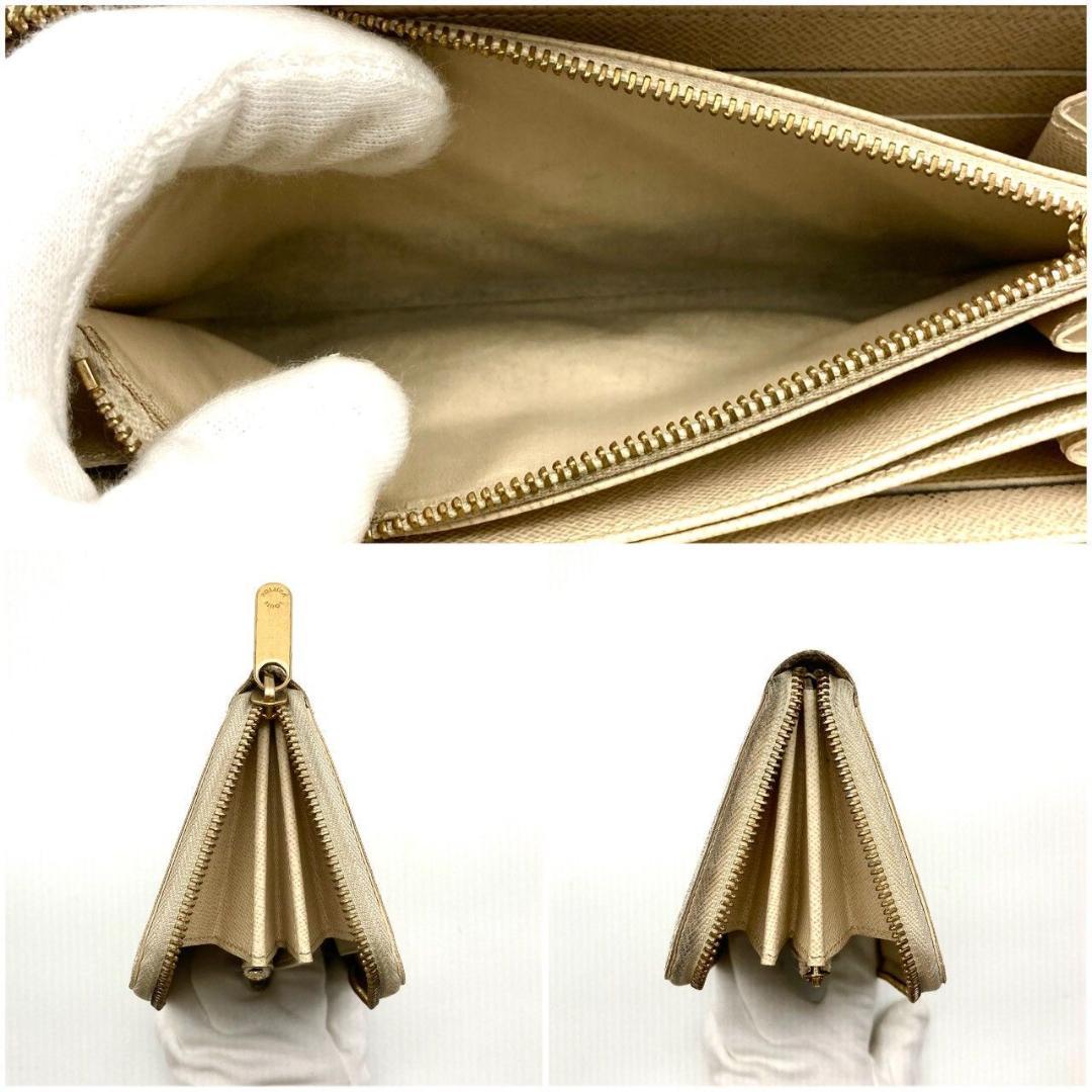 ルイヴィトン ダミエ アズール ジッピーウォレット ホワイト 長財布 71017