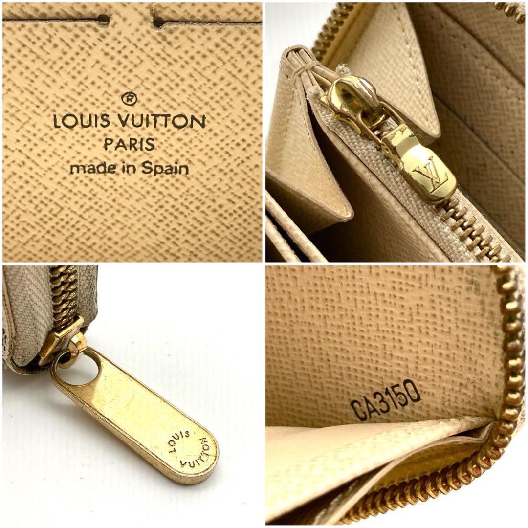 ルイヴィトン ダミエ アズール ジッピーウォレット ホワイト 長財布 71017