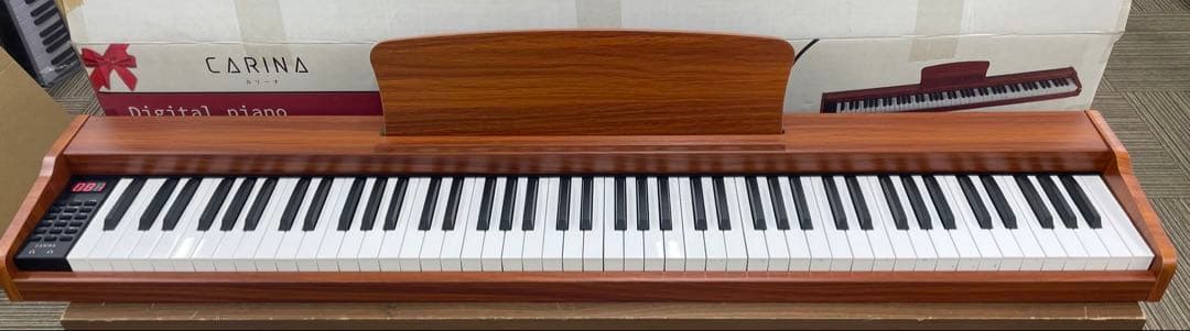 電子ピアノ88鍵盤　給電タイプ　木目調ボディ　ウォールナット