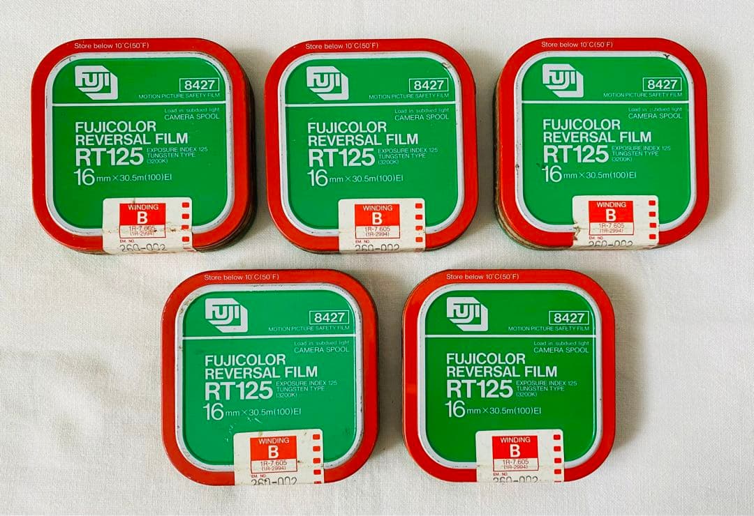 フジカラー　REVERSAL FILM RT125 16mm フィルム　セット