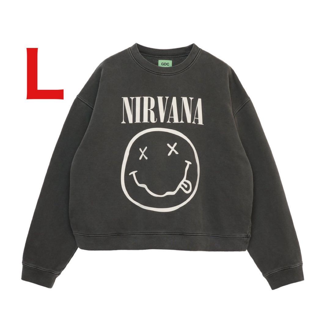キムタク着 NIRVANA×GDC Collabo Crew Sweat L