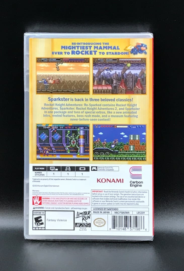 スパークスター ロケットナイトアドベンチャーズ 北米版 switch 新品未開封