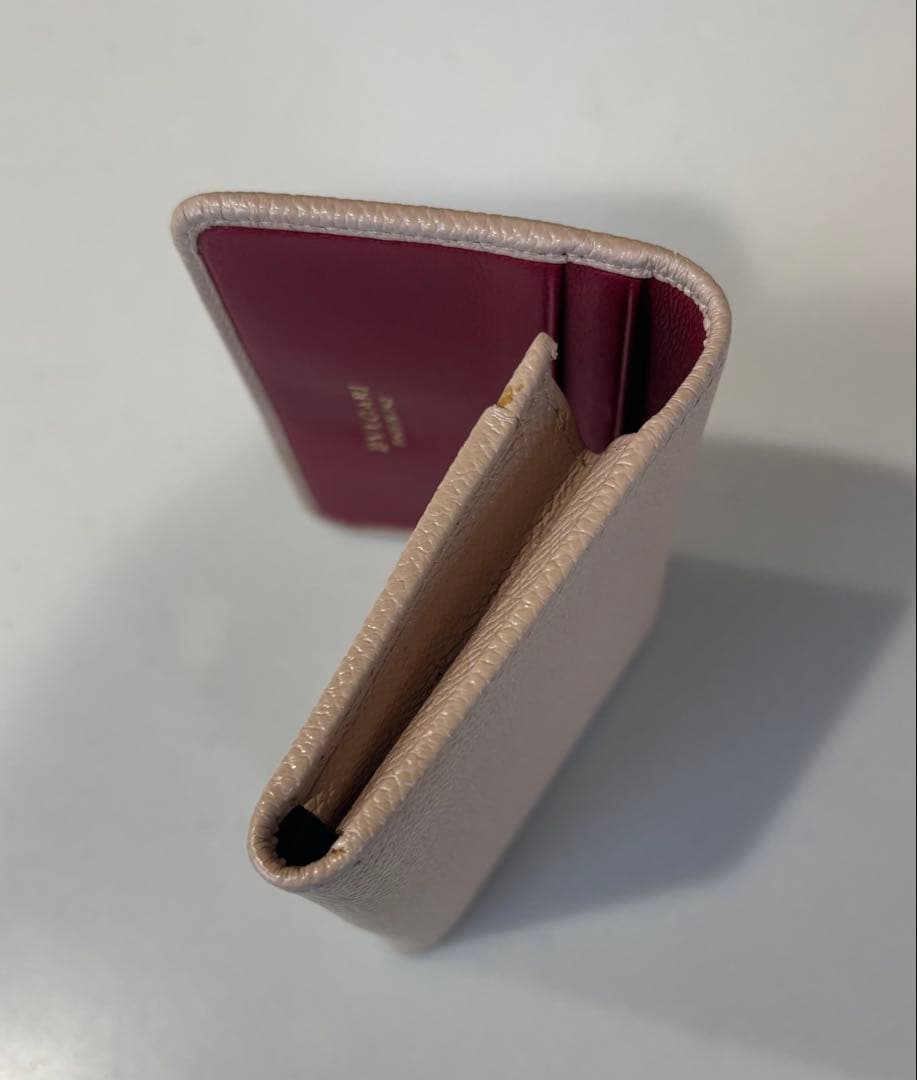 値下げ　BVLGARI ブルガリ　ライトピンク カードケース　名刺入れ