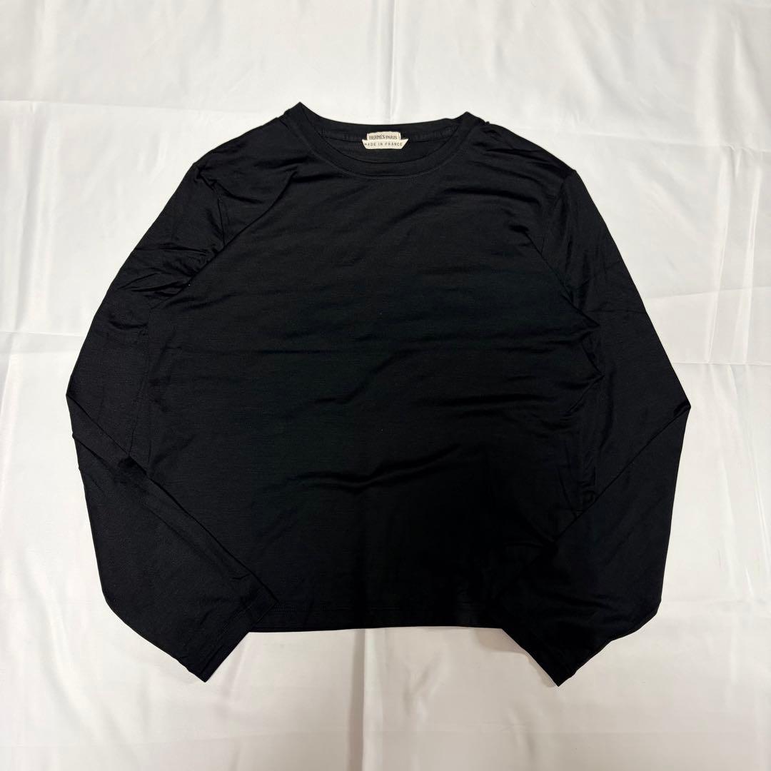 美品 HERMES マルジェラ期 シルク 長袖カットソー ニット