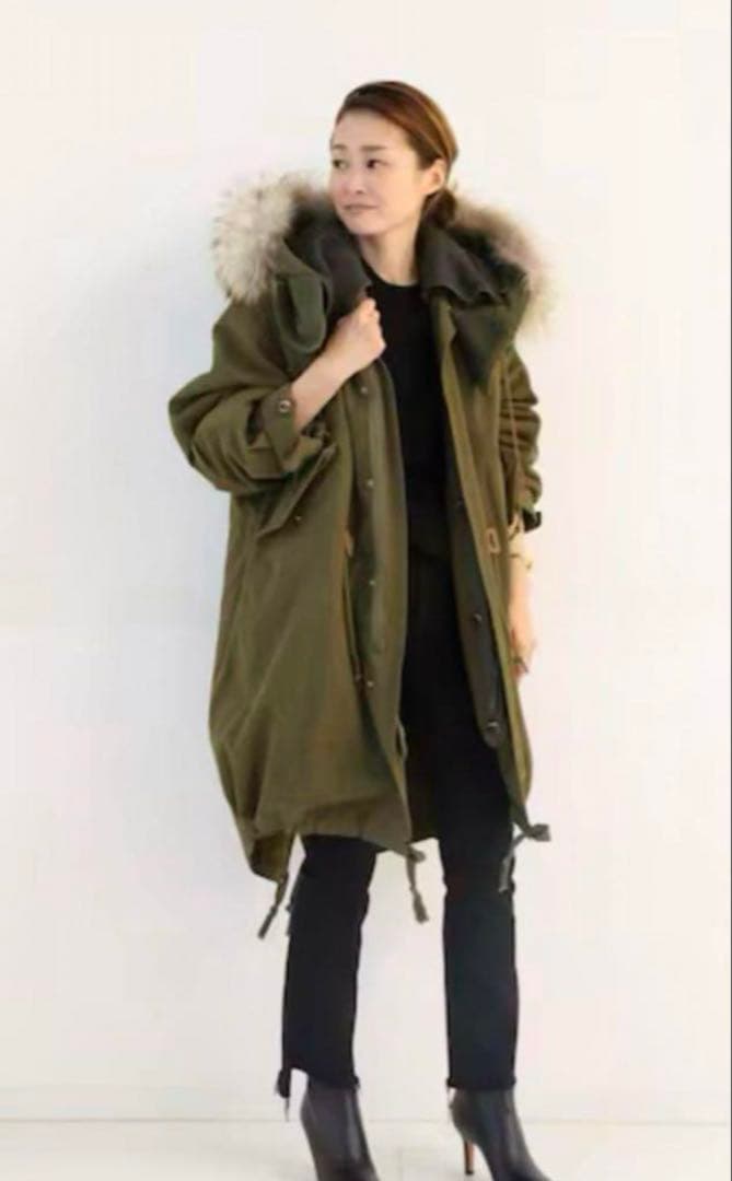 MADISON BLUEファー付きモッズコート