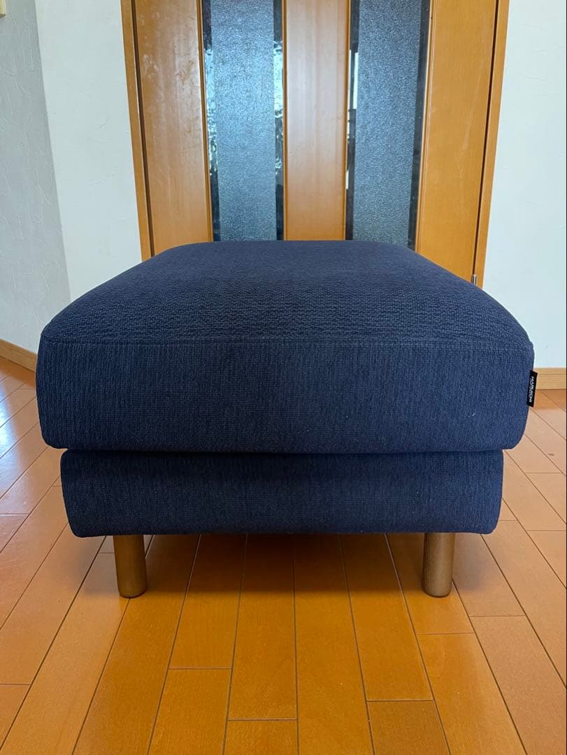 【美品】MARUICHI ネイビー　オットマン　ソファ　スツール