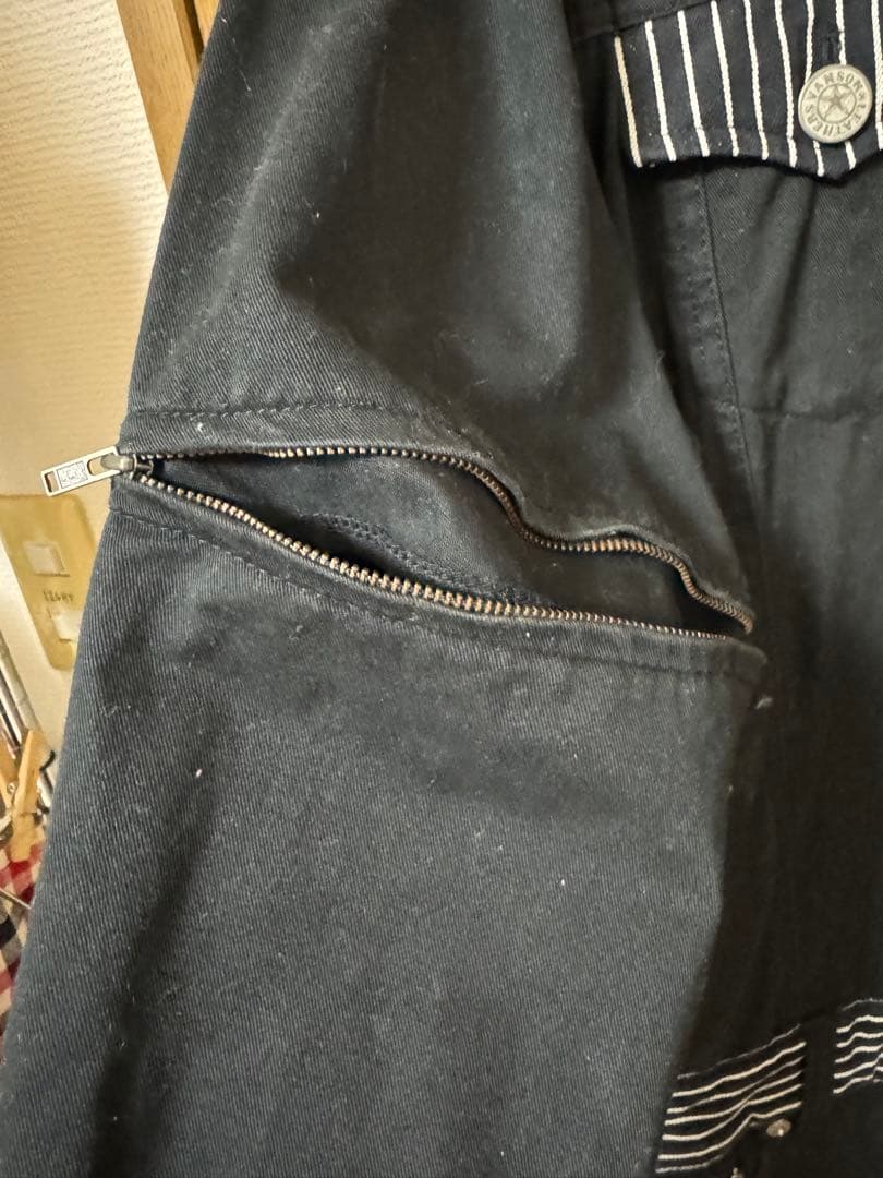 vanson バンソン つなぎ 刺繍 オールインワン XXL 羽 切替 2way