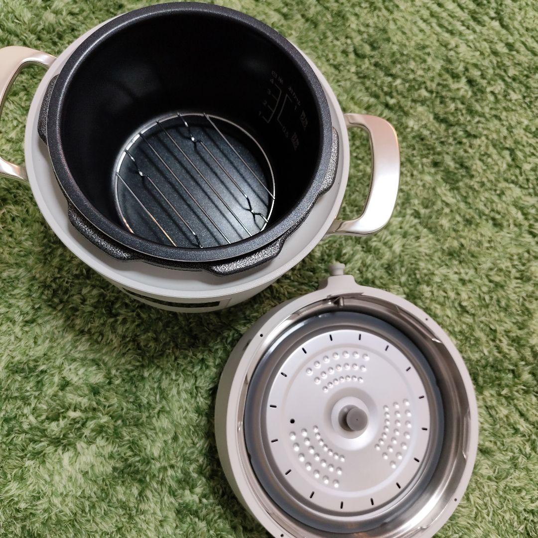 【未使用】Re:De 電気圧力鍋 デジタル操作　ベージュ　2L