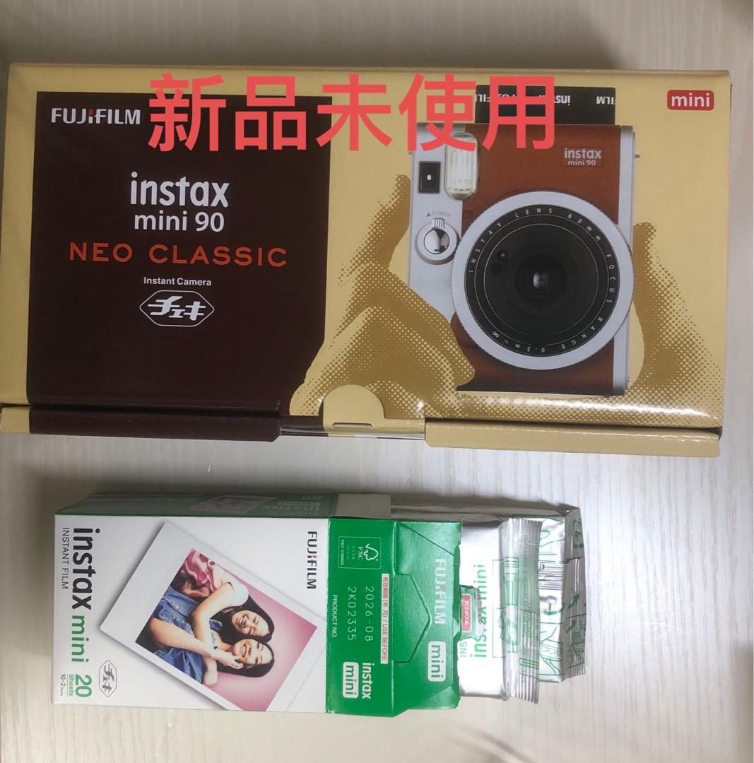 instax mini90 NEO CLASSICブラウン&チェキフィルム20枚