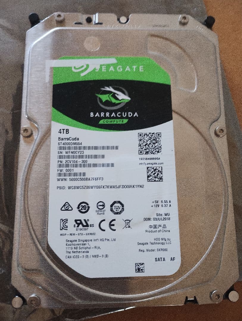 【seagate】シーゲイトST4000DM004 4tb HDD 正常
