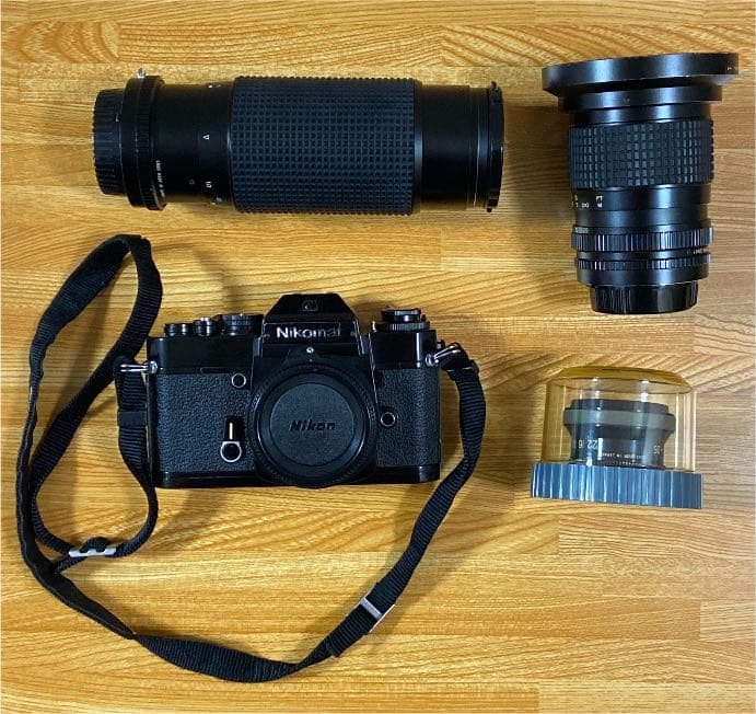 Nikomat EL  トキナー望遠レンズ　フィルムカメラ　日本製　取説付