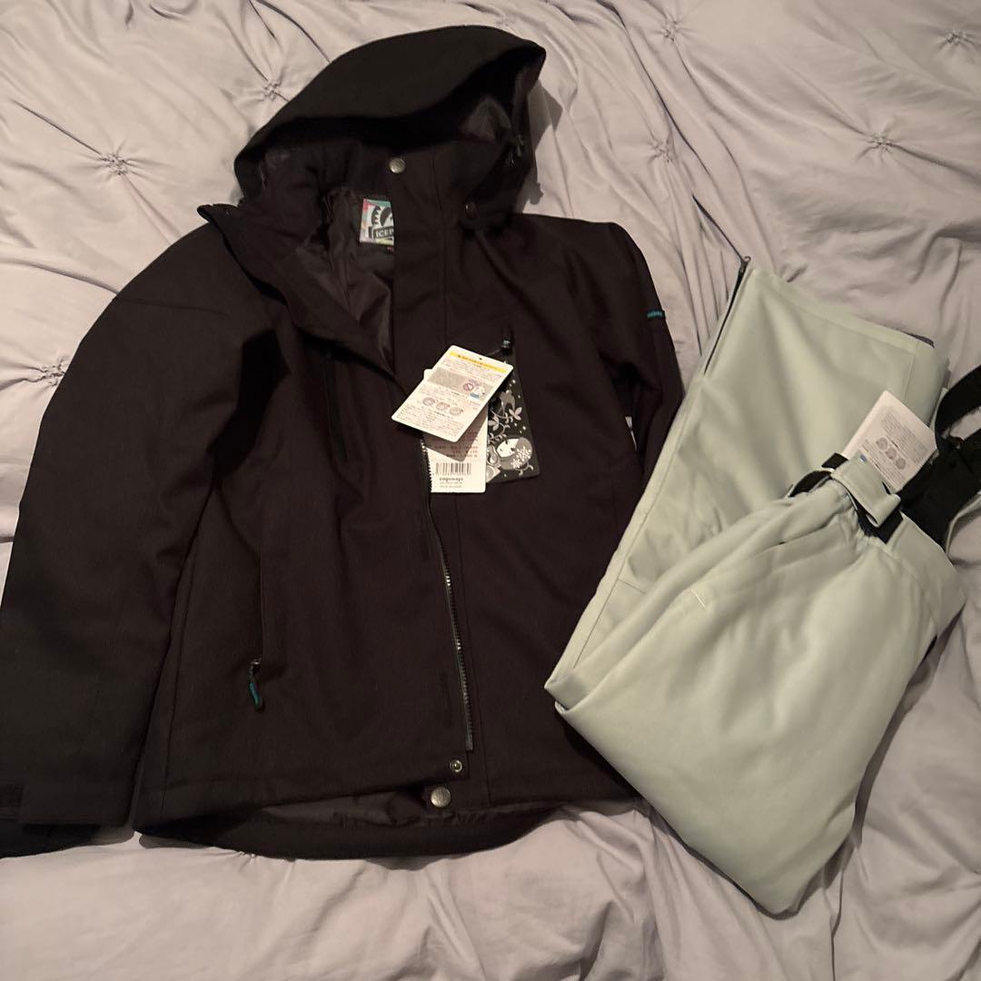 icepardal スキーウェア ブラック/ミント