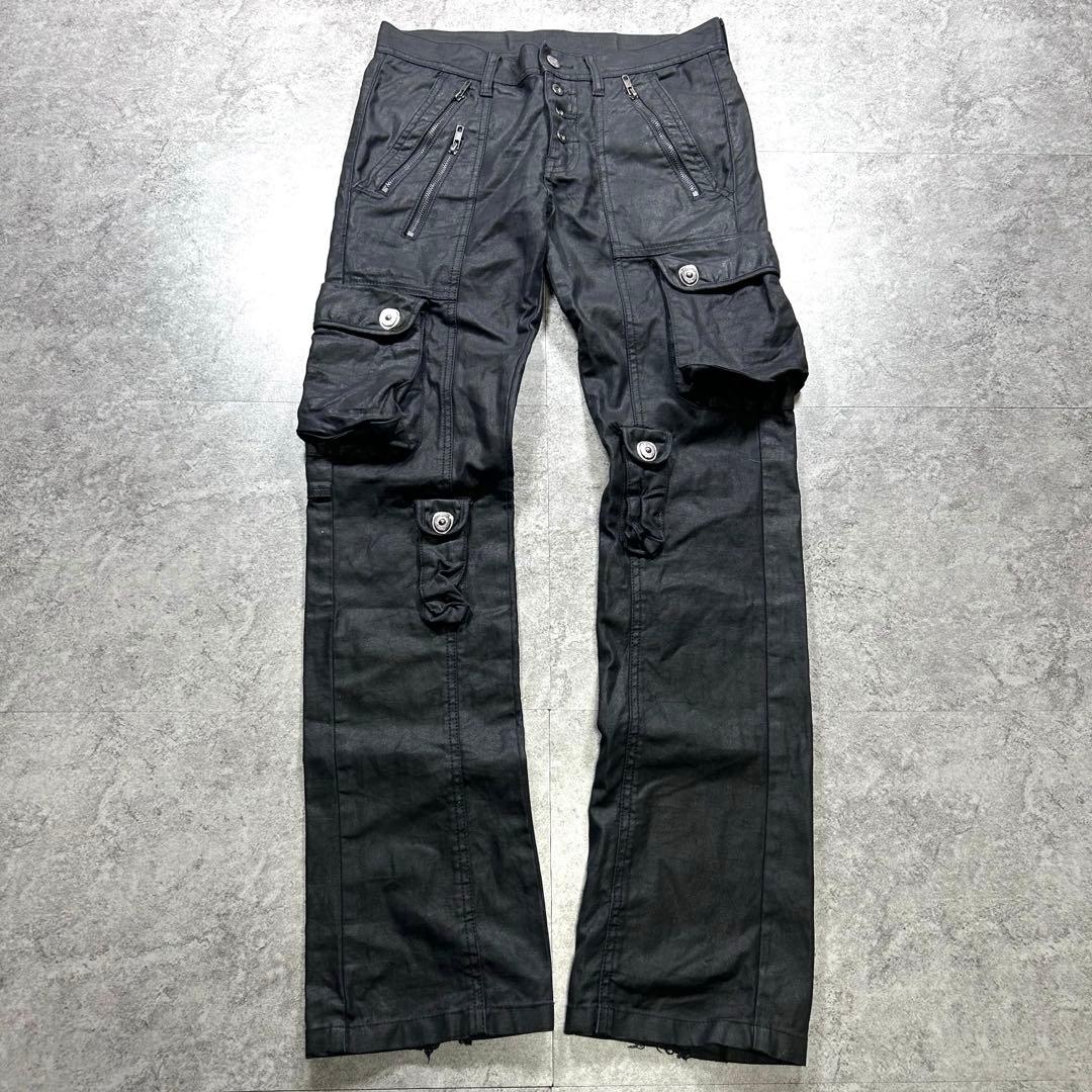 希少【トルネードマート】コーティング ギミックカーゴパンツ/Y2K/opium◎