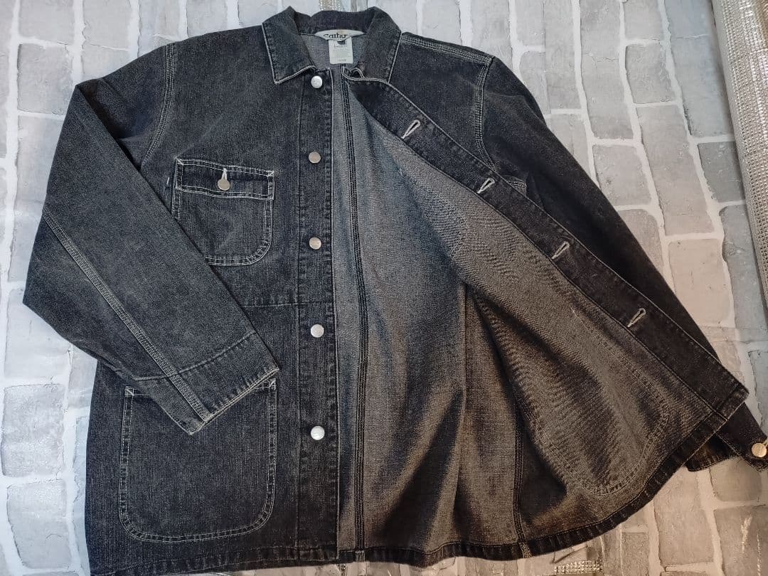 【カーハート】【Lサイズ】【ブラックデニム】【チョアコート】カバーオール