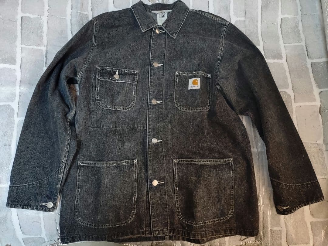 【カーハート】【Lサイズ】【ブラックデニム】【チョアコート】カバーオール