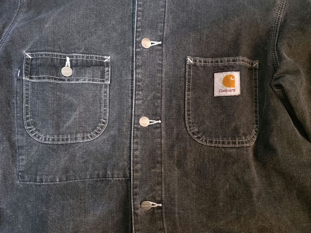 【カーハート】【Lサイズ】【ブラックデニム】【チョアコート】カバーオール