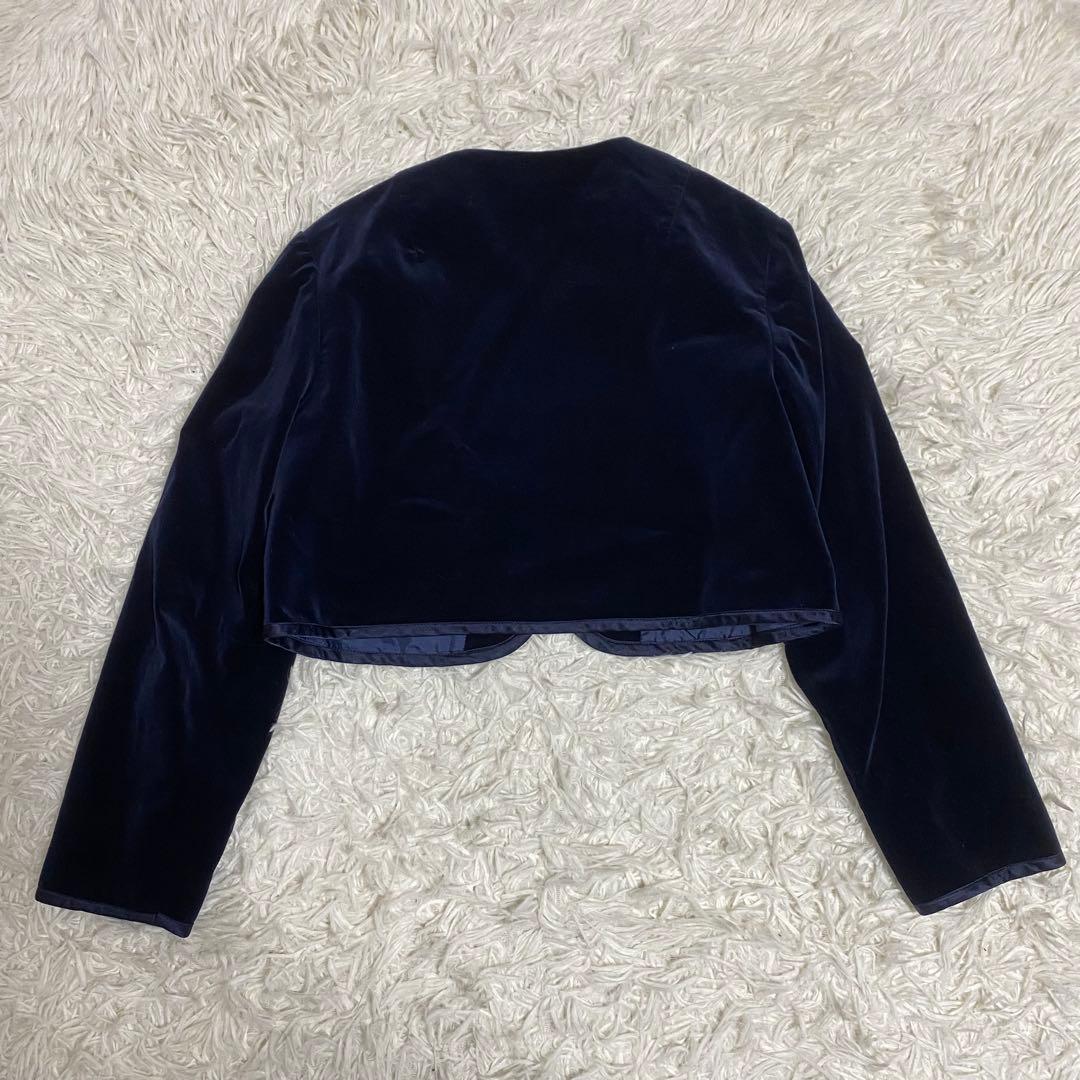 【美品】ファミリア フォーマルセットアップ　ボレロ＋ワンピース　140cm 紺