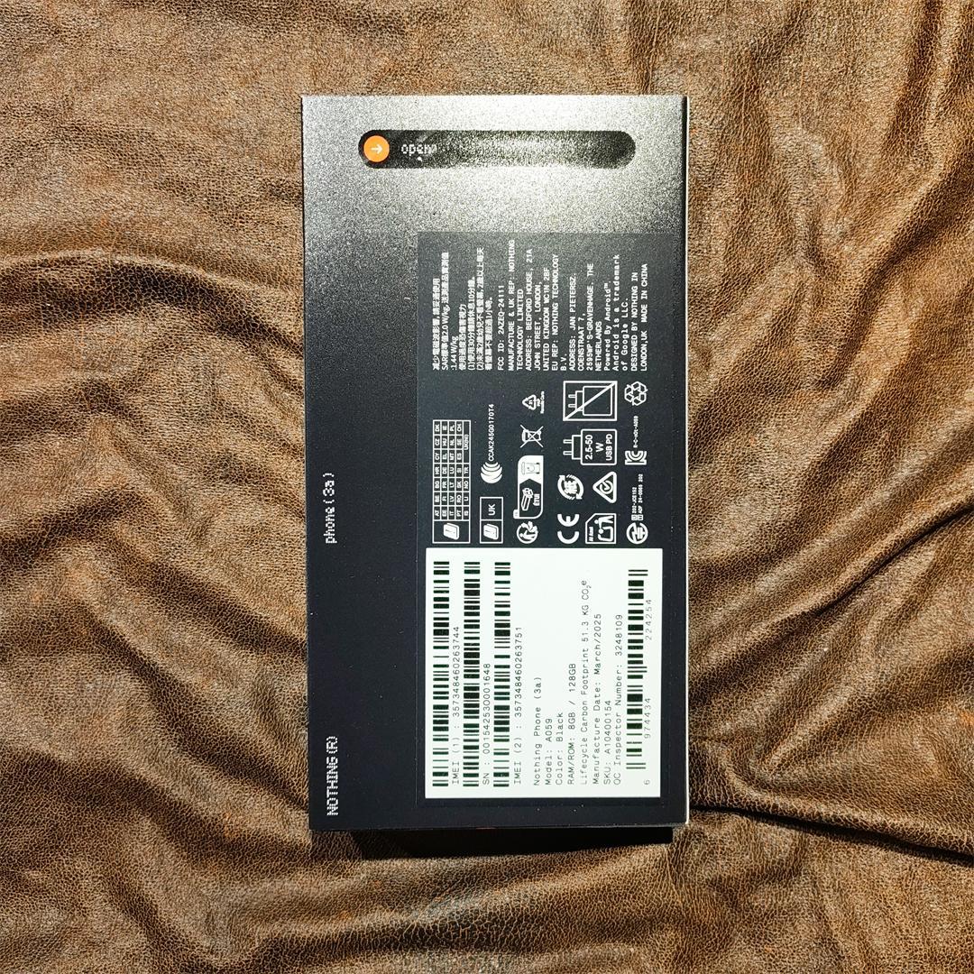 Nothing Phone (3a) ブラック 8GB/128GB 未開封 新品