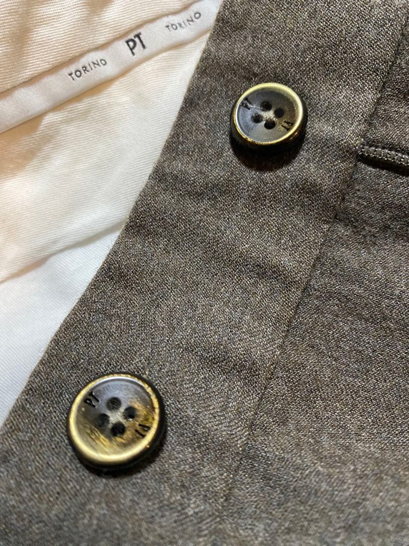 PT TORINO ノープリーツ ウール ストレッチ SUPER SLIM 秋冬