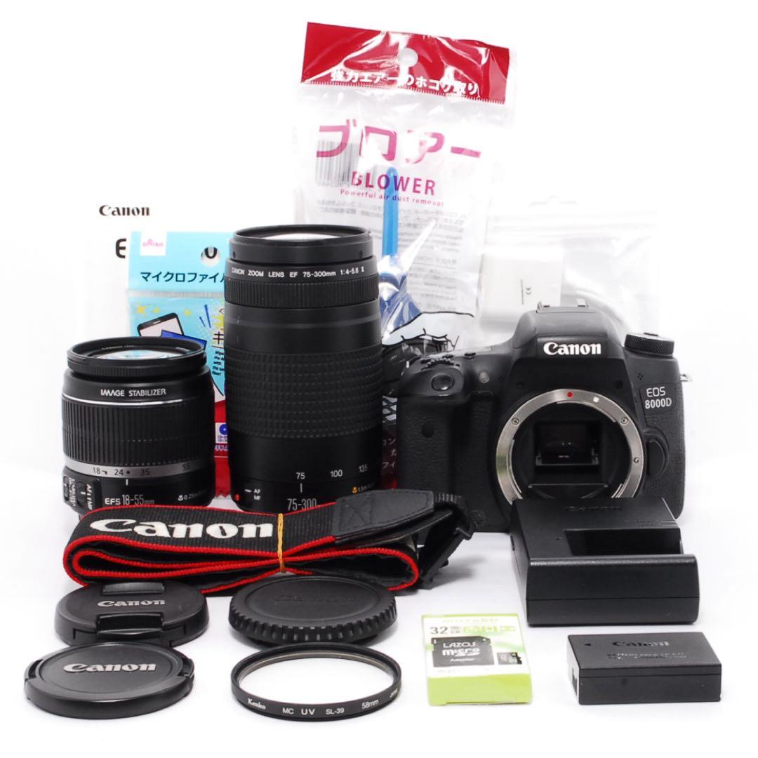 ◆使いやすい◆Canon EOS 8000D◆一眼レフカメラ◆楽々WiFi転送◆