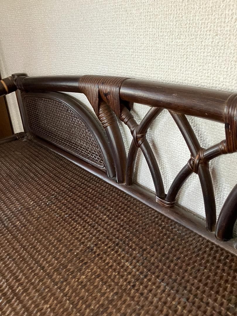 《ラタン チェスト》 籐 タンス 6段 昭和レトロ アンティーク家具