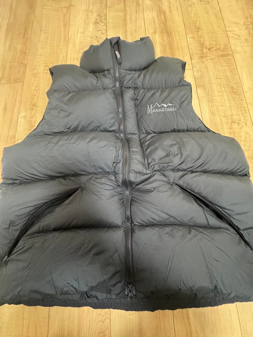 MANASTASH グレー ダウンベスト