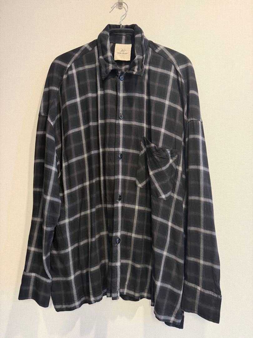 アパルトモン別注　REMI RELIEF CHECK 2 WAY SHIRT 黒