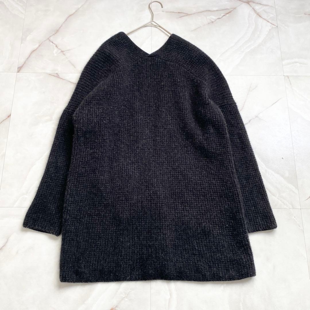 A18158 美品 エヴァムエヴァ ウールフォックスショートローブ チャコール