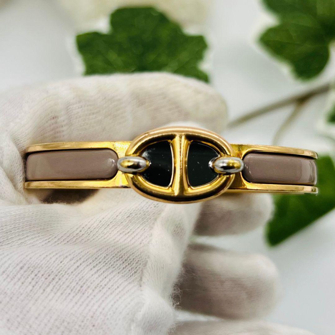 エルメス シェーヌダンクル　クリック バングル　ブレスレット ゴールド　メタル