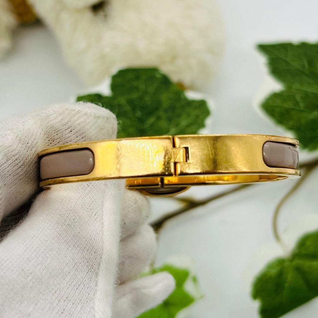 エルメス シェーヌダンクル　クリック バングル　ブレスレット ゴールド　メタル