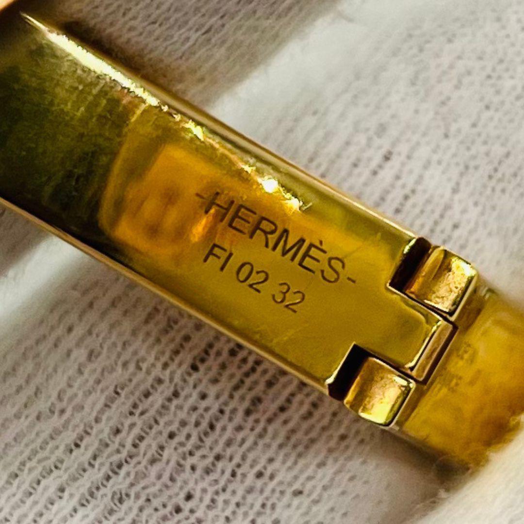 エルメス シェーヌダンクル　クリック バングル　ブレスレット ゴールド　メタル