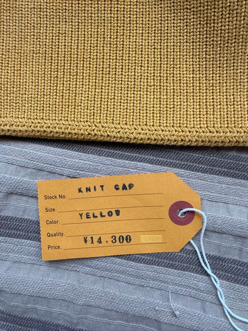 ブッチャープロダクツ イエロー ニットキャップ アットラスト