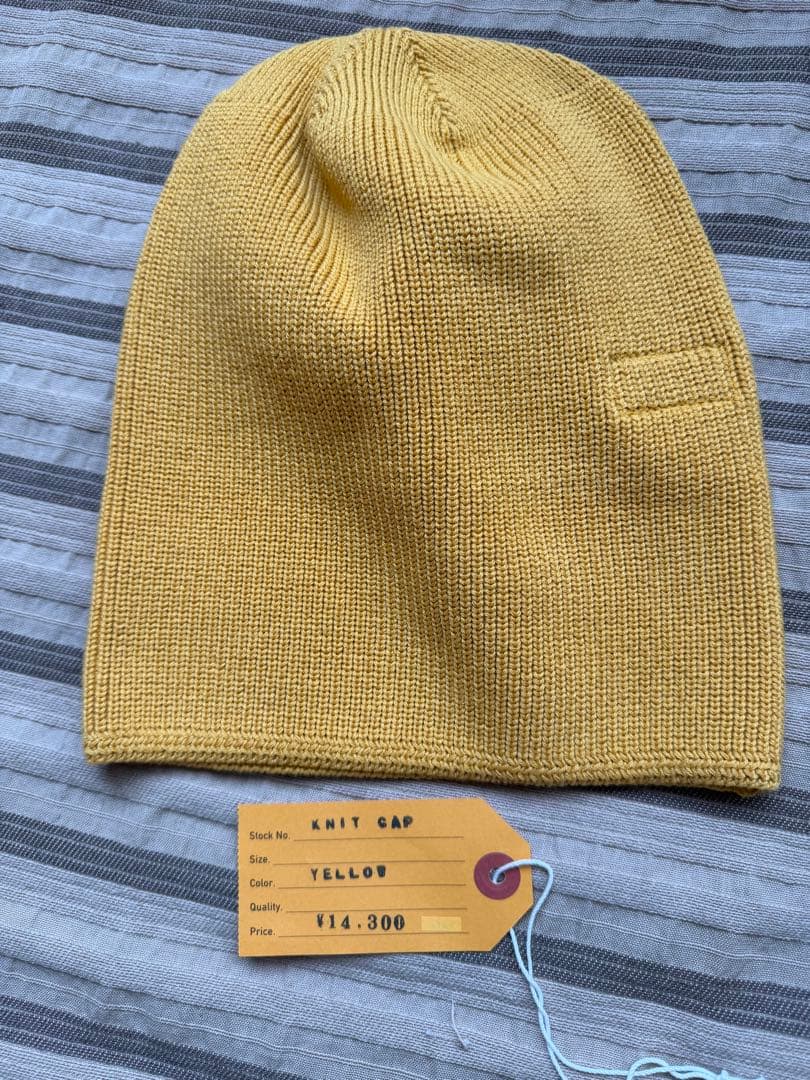 ブッチャープロダクツ イエロー ニットキャップ アットラスト