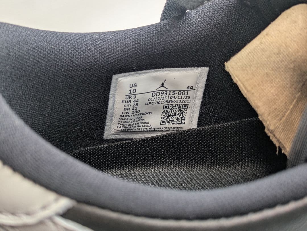 Air Jordan 1 Low G ゴルフ ブラック/グレー サイズ28cm