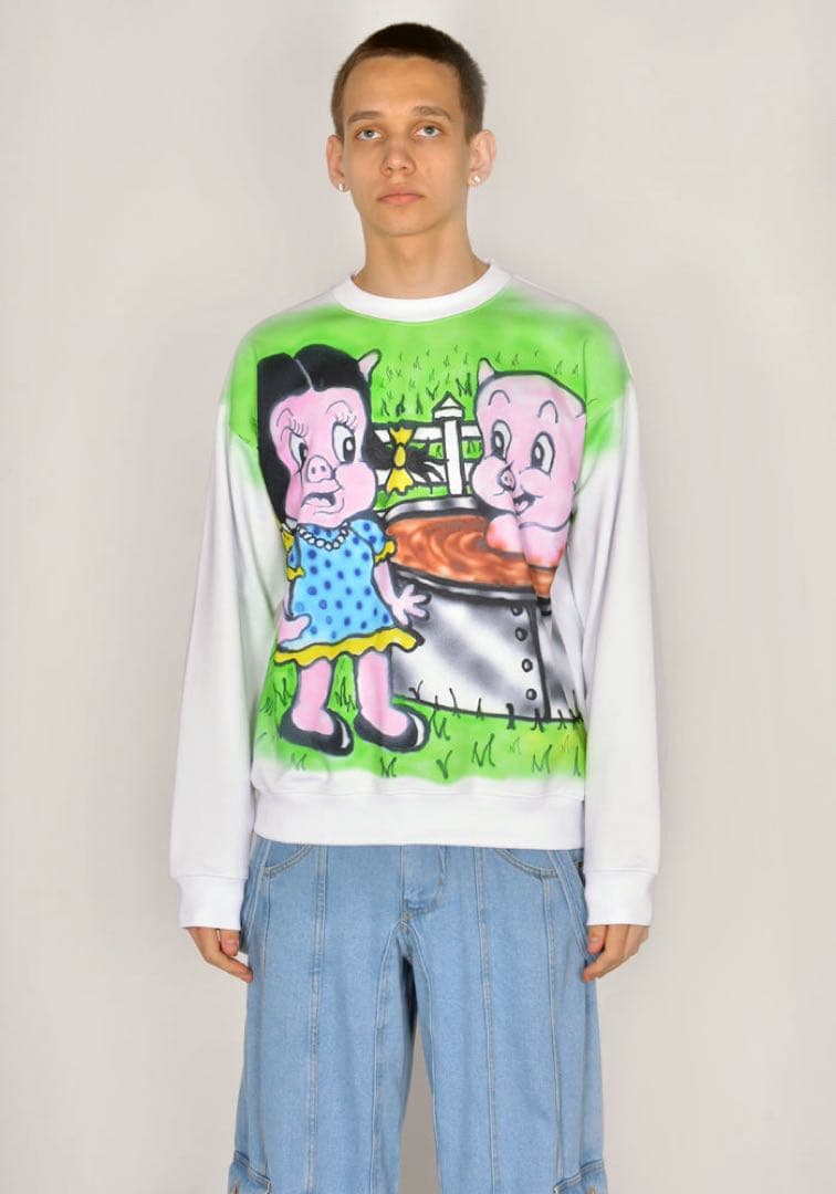 トップス SKY HIGH FARM ALLY BO PIG PRINT SWEAT