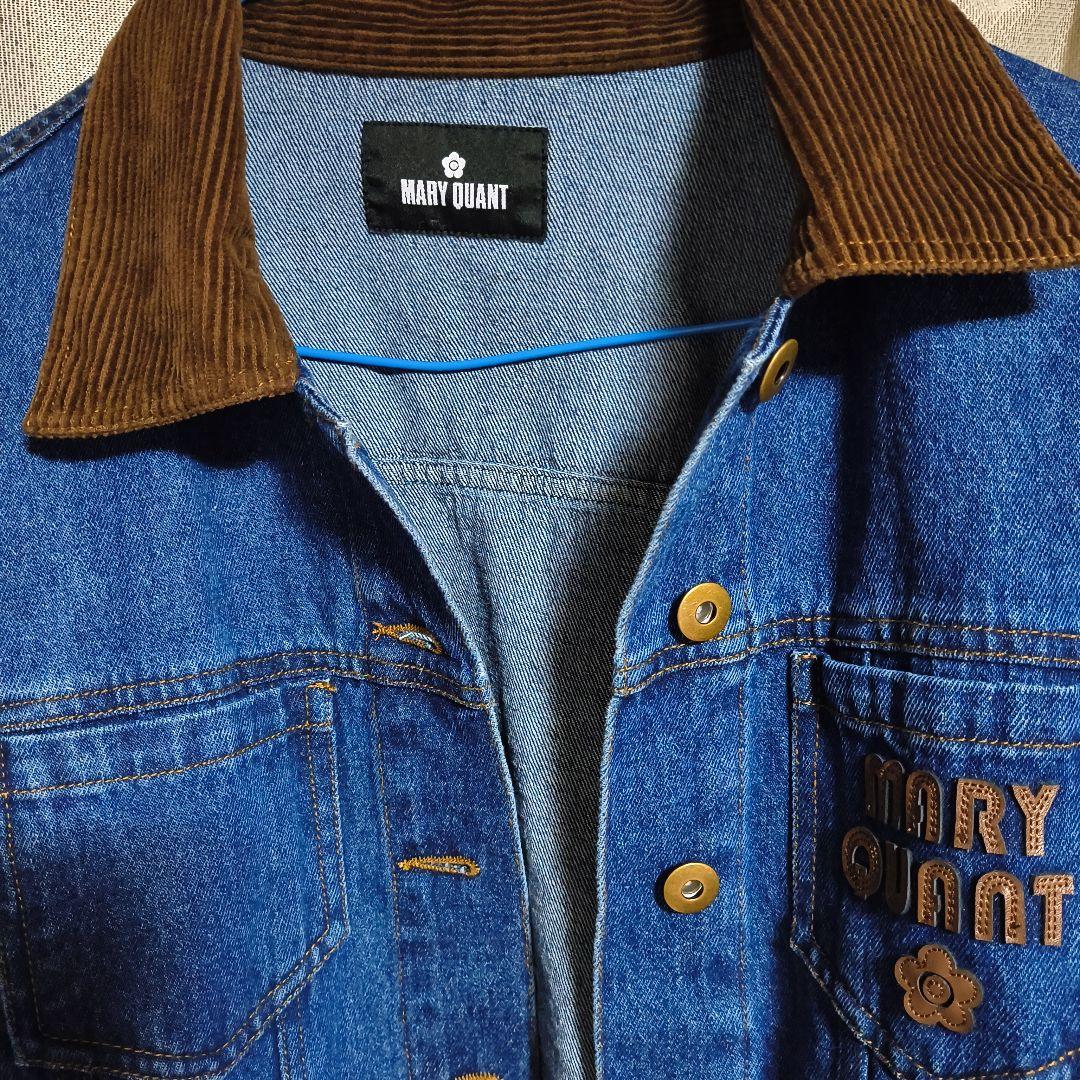 MARY QUANT デニムジャケット コーデュロイ襟付き